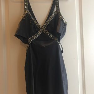 Bebe black satin embellishment camisole top size M